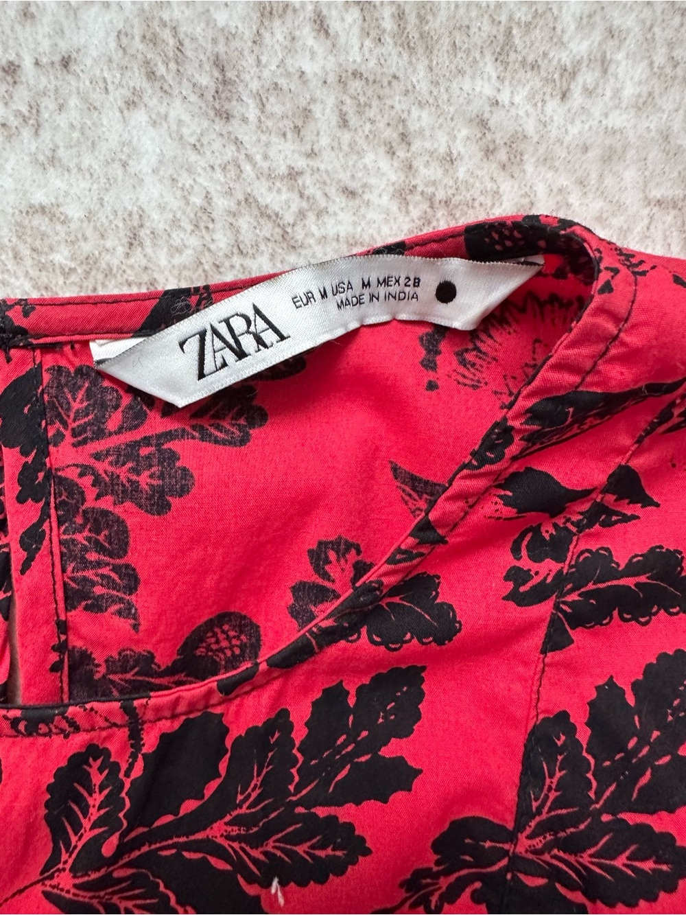 Zara Beverly Red Floral Embroidered Beaded Sequin Dress - EUC - Picture 10 of 12